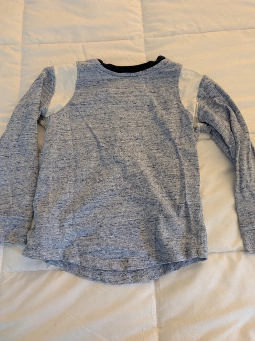 Gap Boys' Heather Blue Long-Sleeve Henley Top